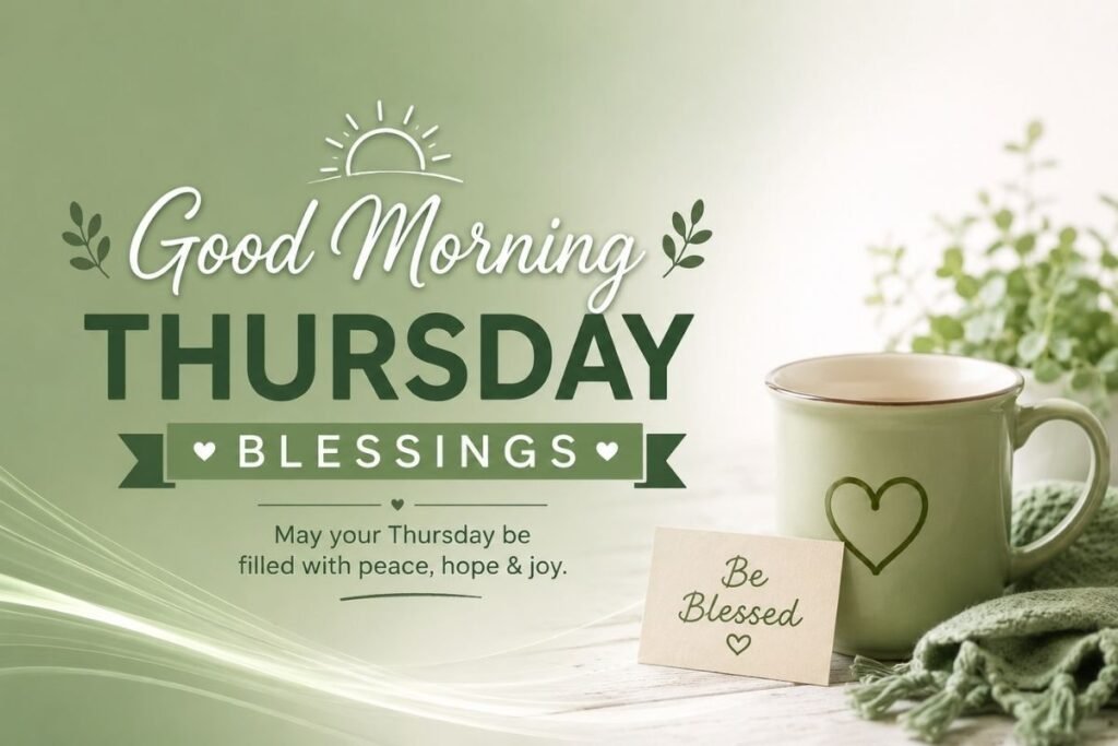 Good morning Thursday blessings with a peaceful morning setting